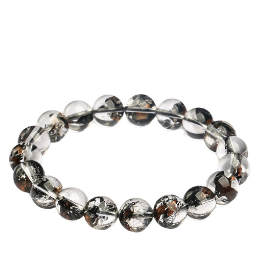 Natural sparkling diamond bracelet wholesale black crystal round bead bracelet transparent bracelet