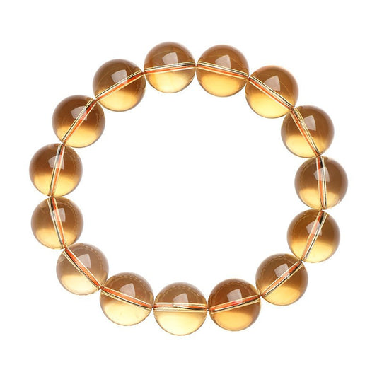 Elegant Amber Crystal Bead Bracelet - High-Quality, Handmade Jewelry for Women - Perfect Gift for Special Occasions